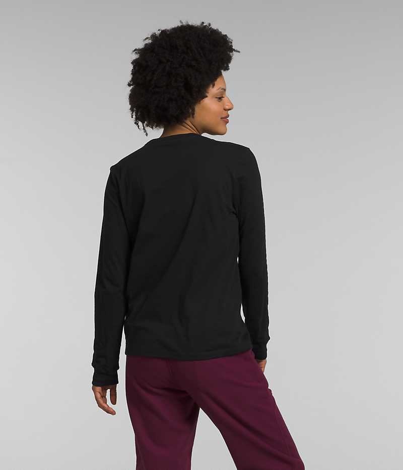 Camiseta The North Face Long Sleeve Sleeve Hit Estampadas Mujer Negras | CHILE-EYJUM