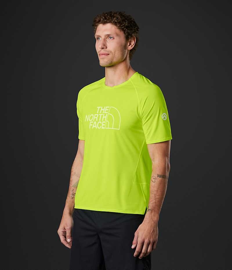 Camiseta The North Face Summit Series High Trail Run Corta Sleeve Hombre Verde | CL-TKPSO