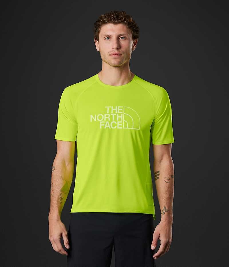 Camiseta The North Face Summit Series High Trail Run Corta Sleeve Hombre Verde | CL-TKPSO