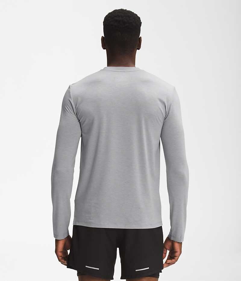 Camiseta The North Face Wander Long Sleeve Hombre Gris | CL-SHPRF