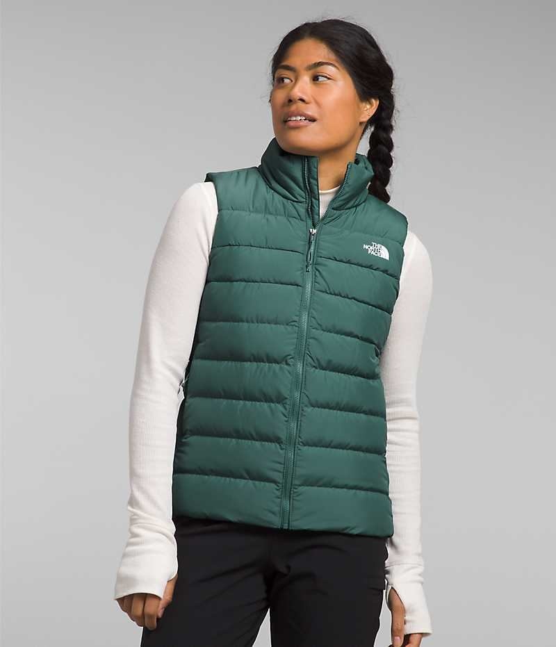 Chaleco The North Face Aconcagua 3 Mujer Verde | CL-LZBOM