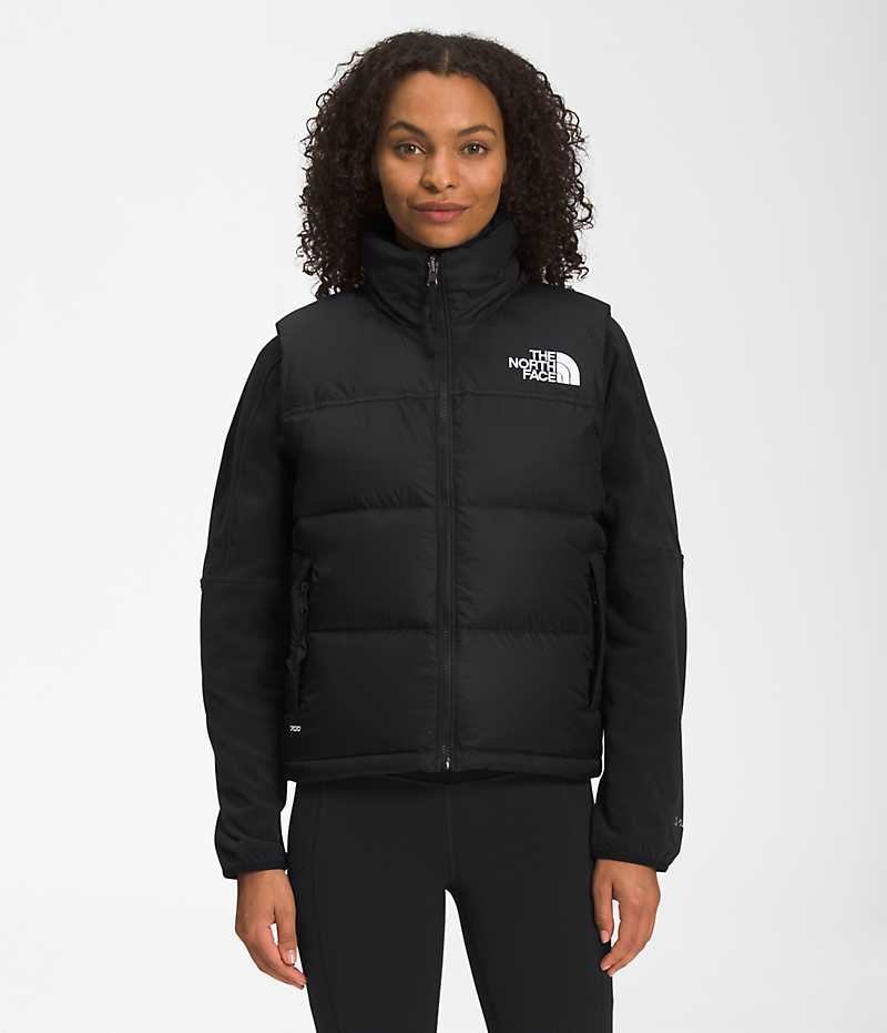 Chaleco de Plumas The North Face 1996 Retro Nuptse Mujer Negras | CHILE-XRMEF