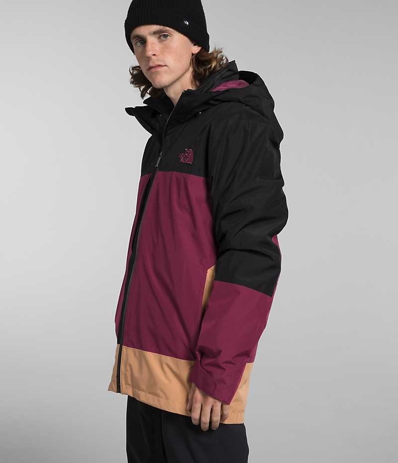 Chaqueta Con Capucha The North Face ThermoBall™ Eco Snow Triclimate® Hombre Fucsia Negras | CHILE-LQOYM