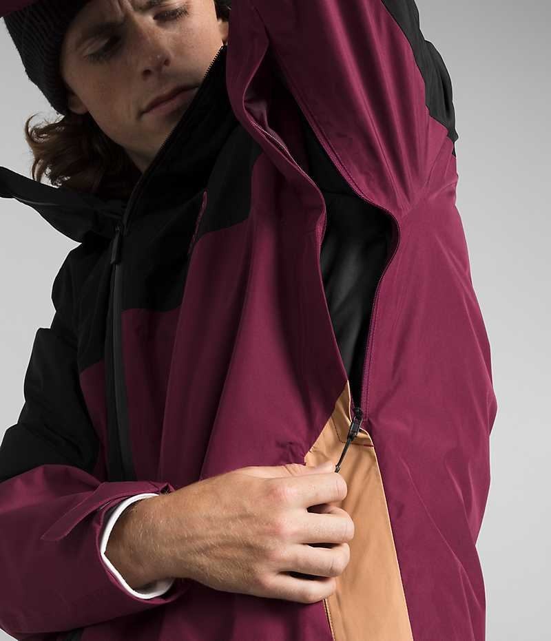 Chaqueta Con Capucha The North Face ThermoBall™ Eco Snow Triclimate® Hombre Fucsia Negras | CHILE-LQOYM