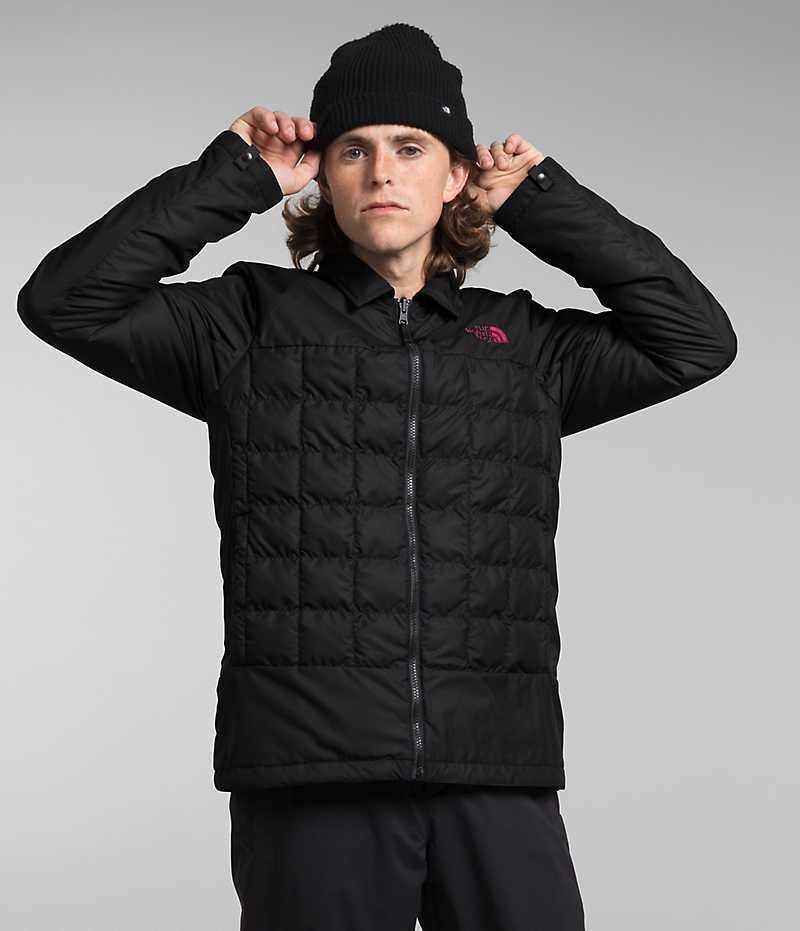 Chaqueta Con Capucha The North Face ThermoBall™ Eco Snow Triclimate® Hombre Fucsia Negras | CHILE-LQOYM