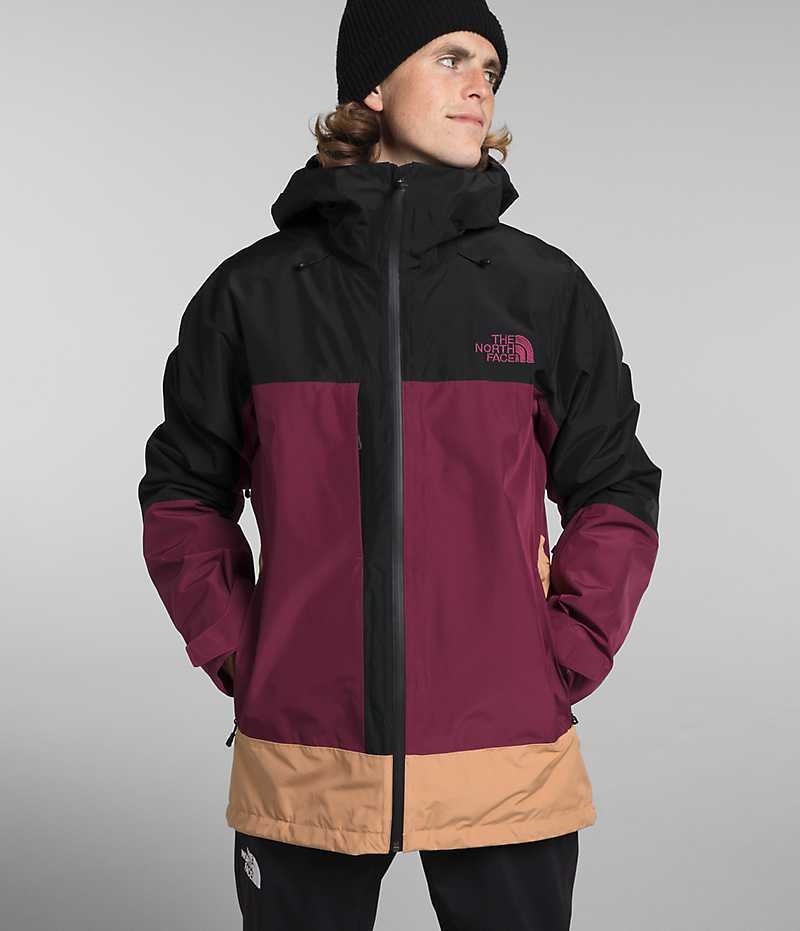 Chaqueta Con Capucha The North Face ThermoBall™ Eco Snow Triclimate® Hombre Fucsia Negras | CHILE-LQOYM