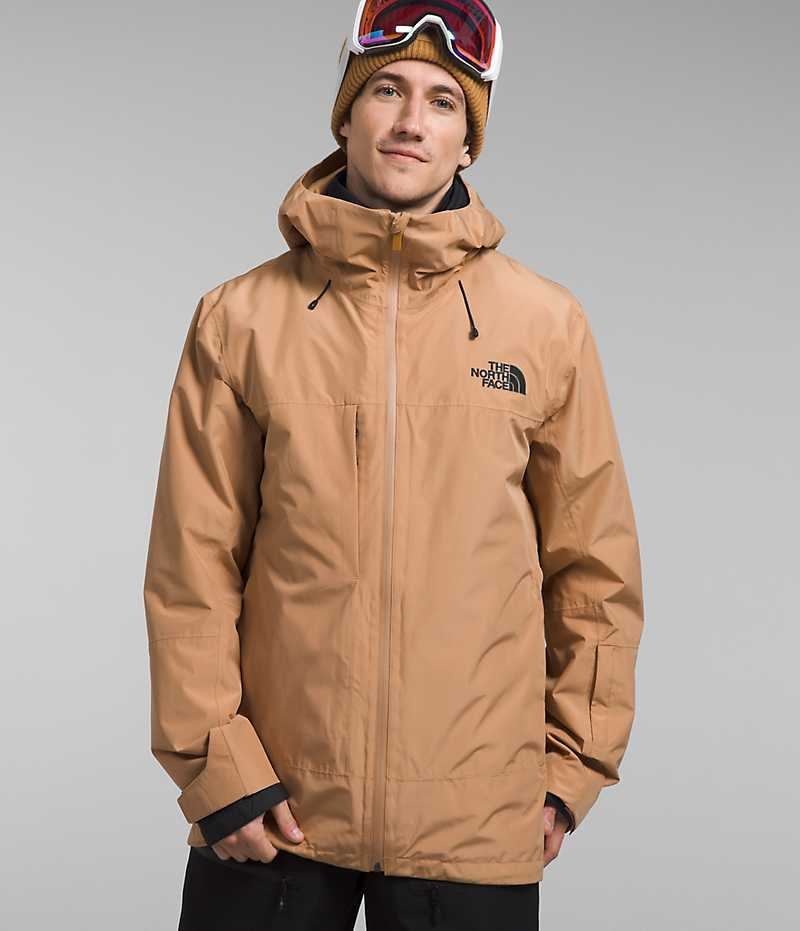 Chaqueta Con Capucha The North Face ThermoBall™ Eco Snow Triclimate® Hombre Kaki | CHILE-HCLFK