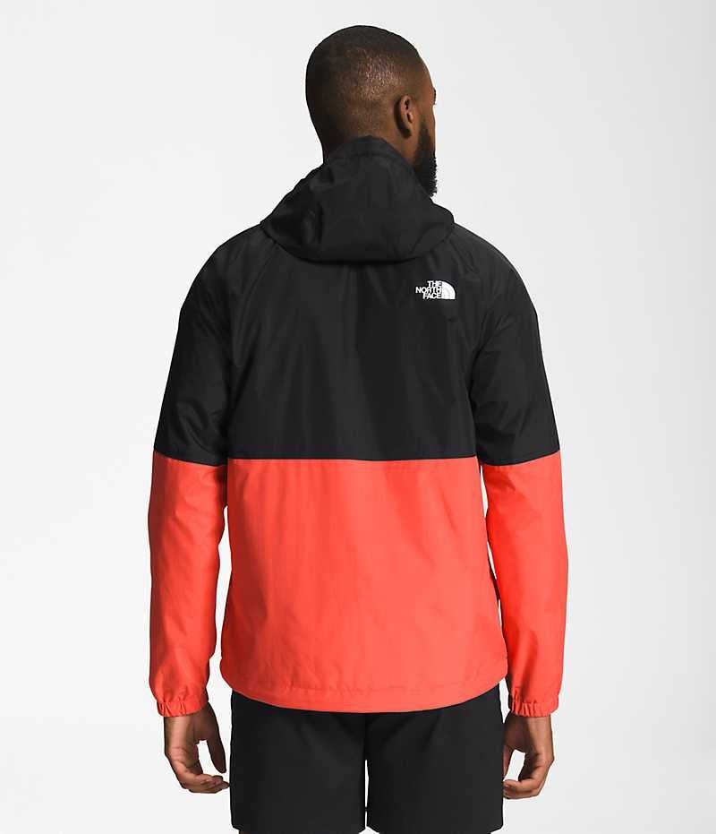 Chaqueta Impermeable The North Face Antora Hoodie Hombre Negras Naranjas | CL-NXMPI