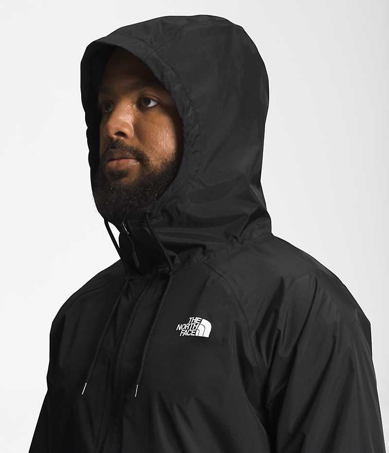 Chaqueta Impermeable The North Face Antora Hoodie Hombre Negras Naranjas | CL-NXMPI