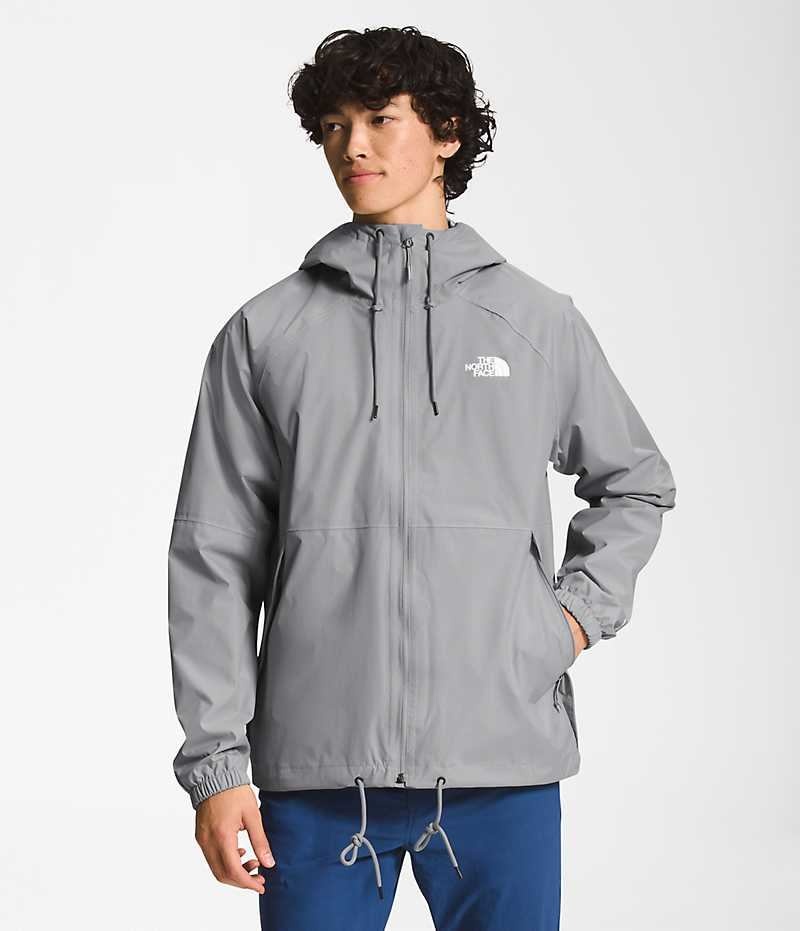 Chaqueta Impermeable The North Face Antora Hoodie Hombre Gris | CL-RYKXI