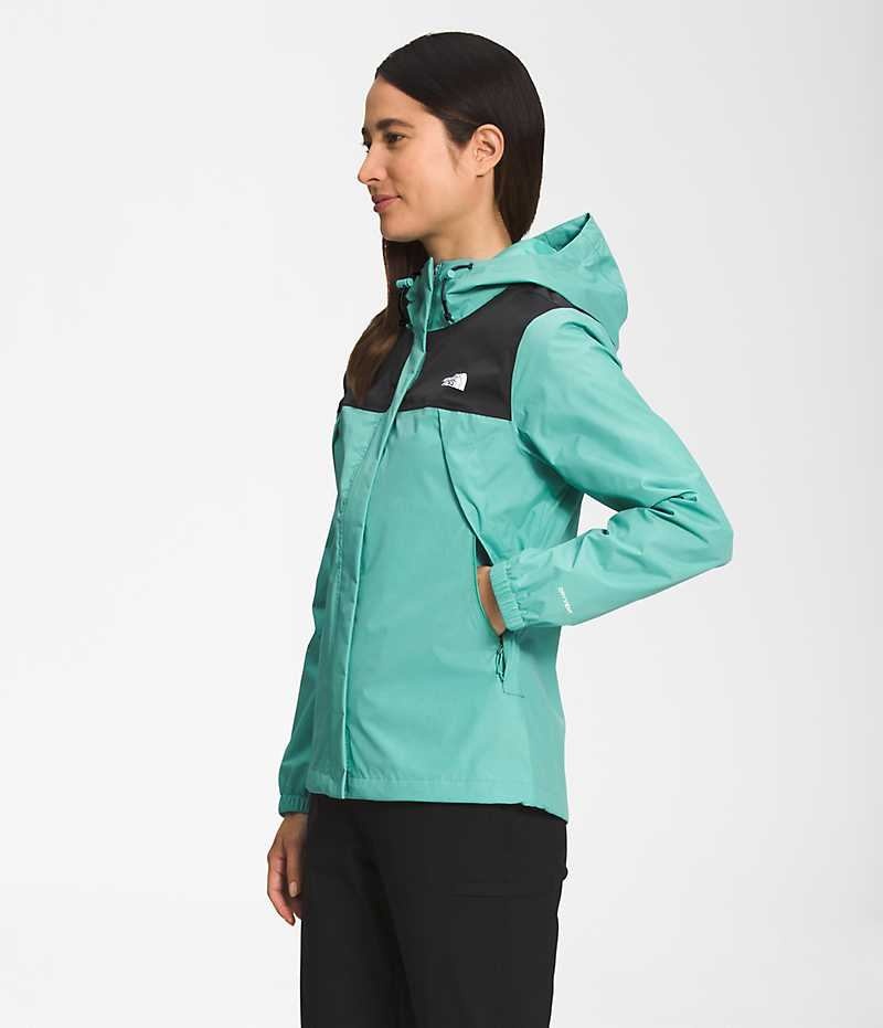 Chaqueta Impermeable The North Face Antora Mujer Turquesa | CHILE-ANGFM