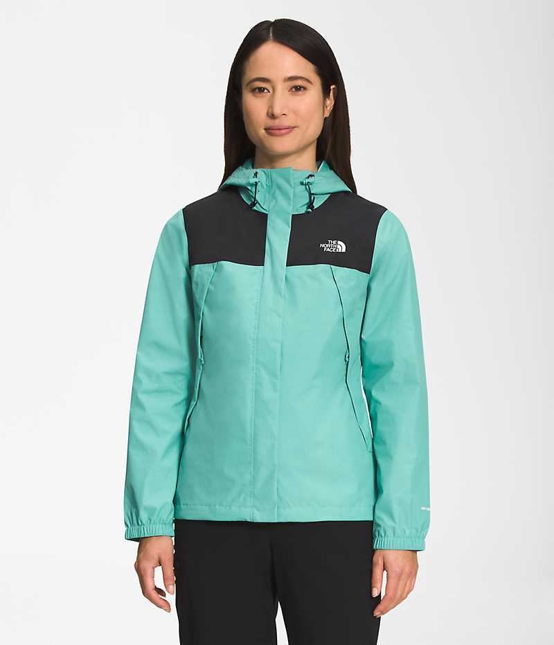 Chaqueta Impermeable The North Face Antora Mujer Turquesa | CHILE-ANGFM