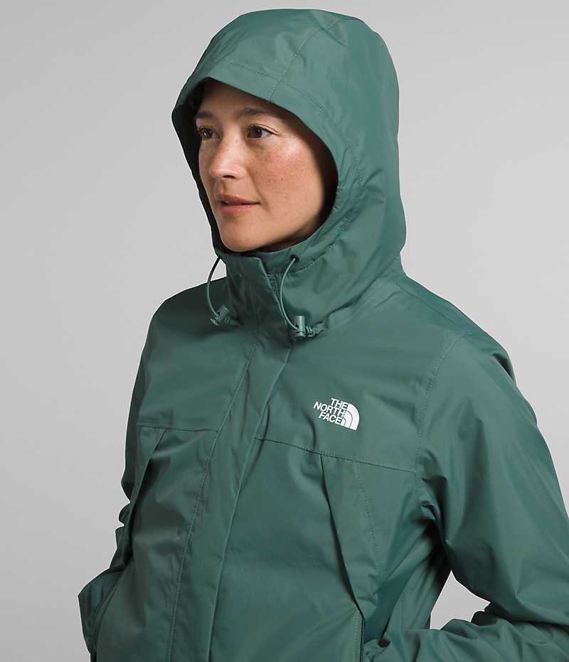 Chaqueta Impermeable The North Face Antora Mujer Verde | CL-BVTJC