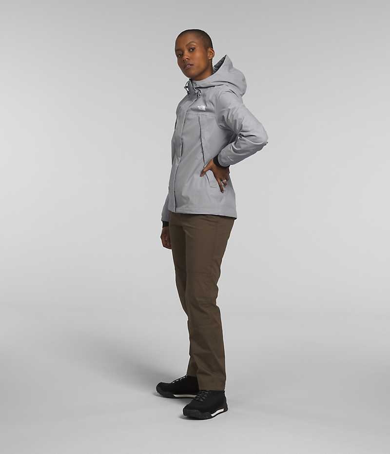 Chaqueta Impermeable The North Face Antora Mujer Gris | CHILE-TRIPW