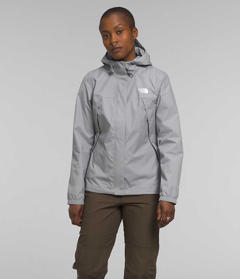 Chaqueta Impermeable The North Face Antora Mujer Gris | CHILE-TRIPW