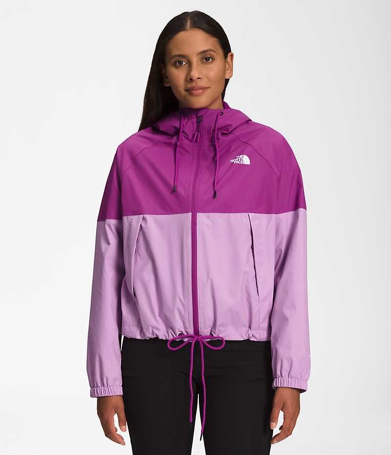 Chaqueta Impermeable The North Face Antora Hoodie Mujer Moradas | CL-QKBWO