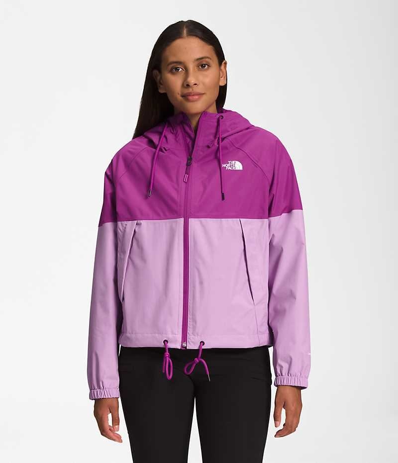 Chaqueta Impermeable The North Face Antora Hoodie Mujer Moradas | CL-QKBWO