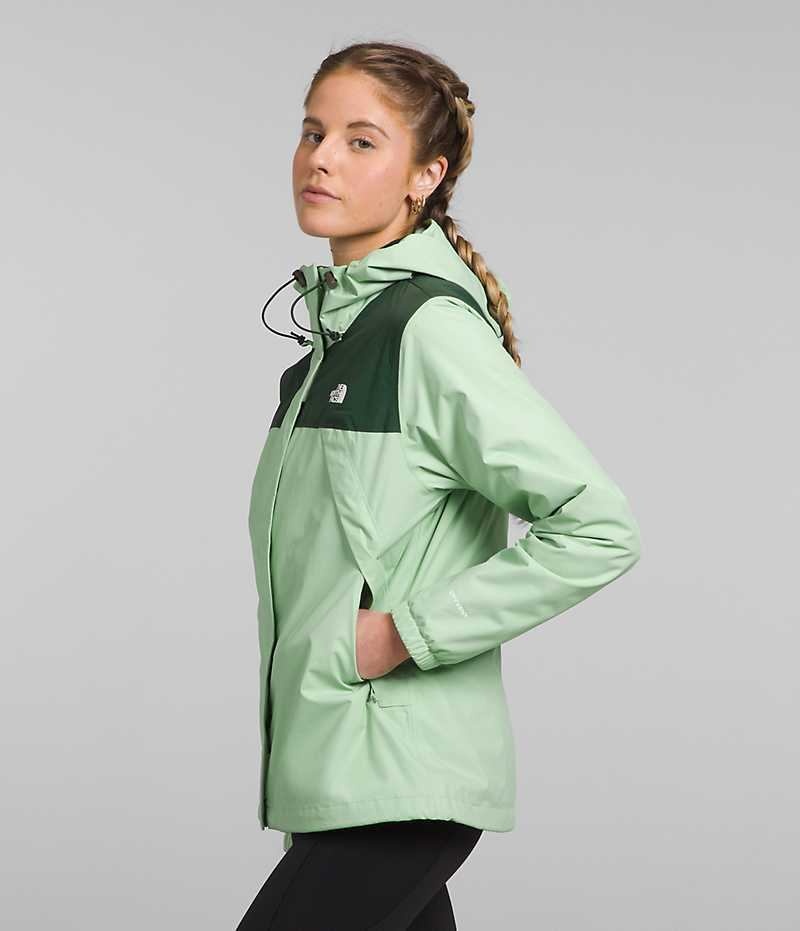 Chaqueta Impermeable The North Face Antora Triclimate® Mujer Verde Menta | CHILE-YOWKG