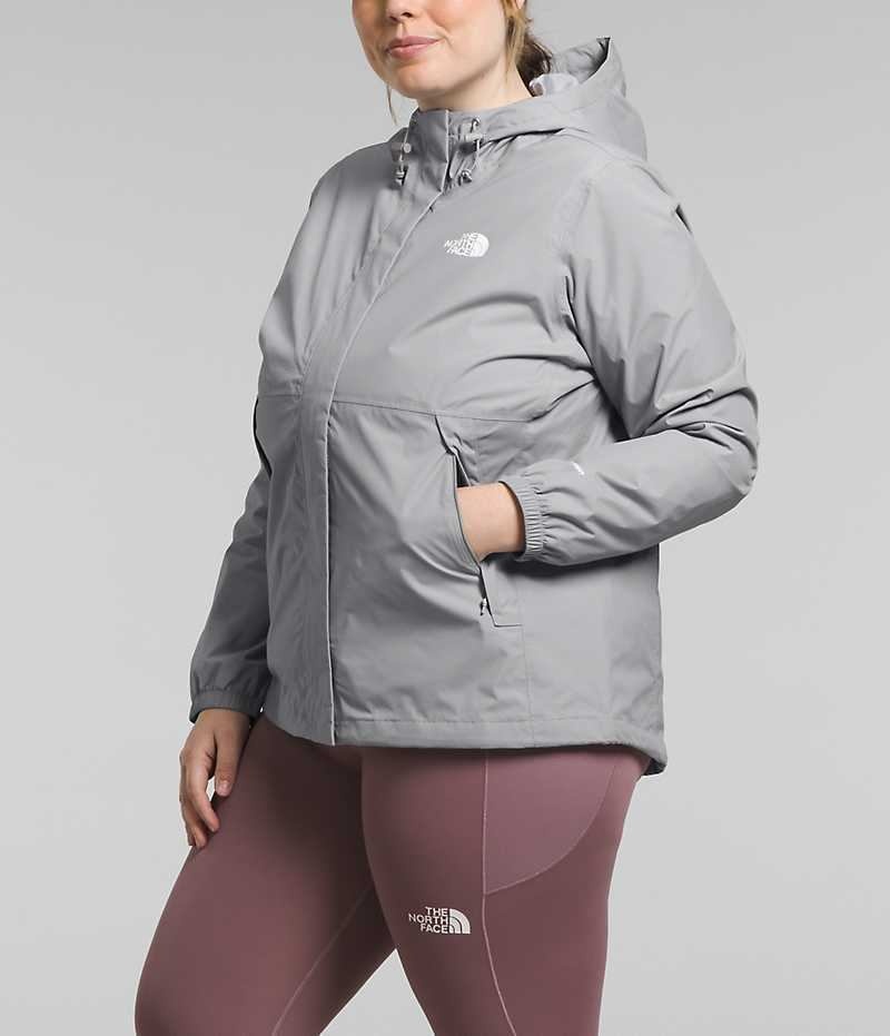 Chaqueta Impermeable The North Face Plus Antora Mujer Gris | CL-JEMYU