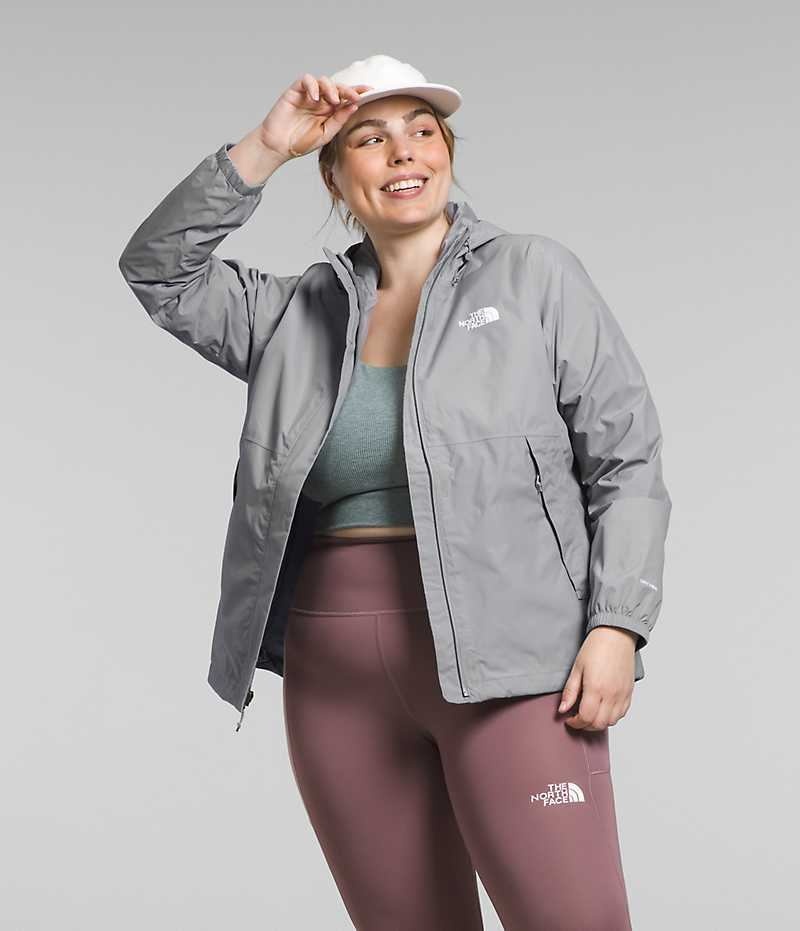 Chaqueta Impermeable The North Face Plus Antora Mujer Gris | CL-JEMYU