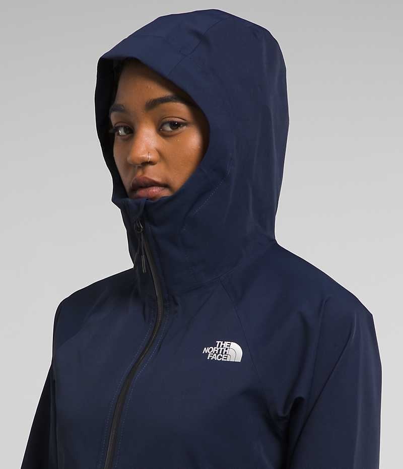 Chaqueta Impermeable The North Face Valle Vista Stretch Mujer Azul Marino | CL-JMEXL