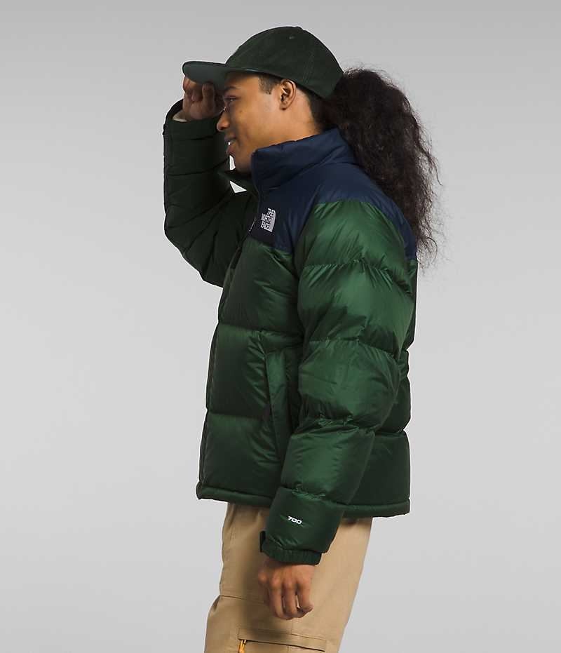 Chaqueta Plumas The North Face 1996 Retro Nuptse Hombre Verde Azul Marino | CHILE-JRSEP