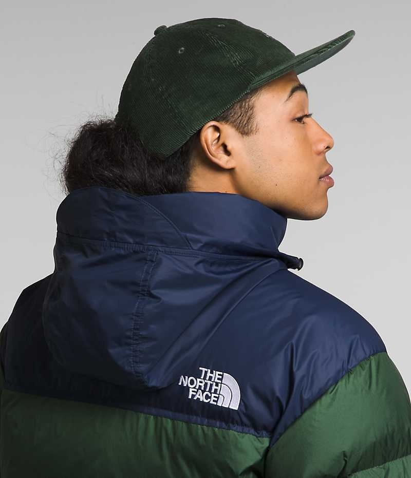 Chaqueta Plumas The North Face 1996 Retro Nuptse Hombre Verde Azul Marino | CHILE-JRSEP