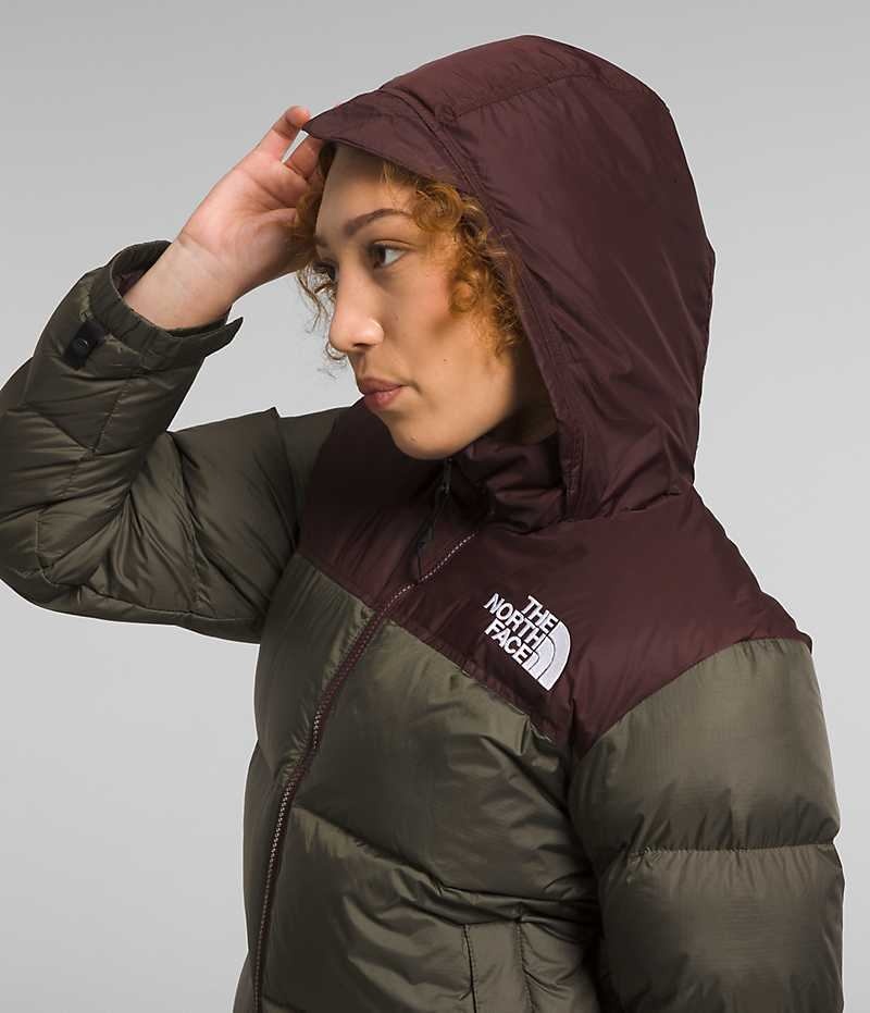 Chaqueta Plumas The North Face 1996 Retro Nuptse Mujer Verde Oliva | CHILE-FLJAN