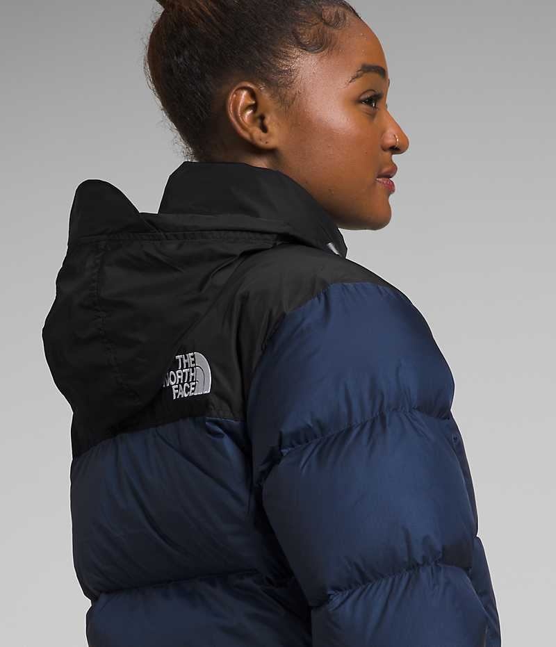 Chaqueta Plumas The North Face 1996 Retro Nuptse Mujer Azul Marino Negras | CHILE-ZQNET