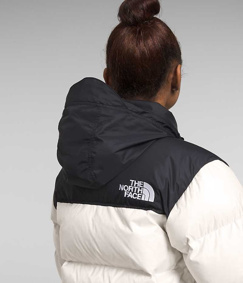 Chaqueta Plumas The North Face 1996 Retro Nuptse Mujer Blancas Negras | CHILE-UTKGD