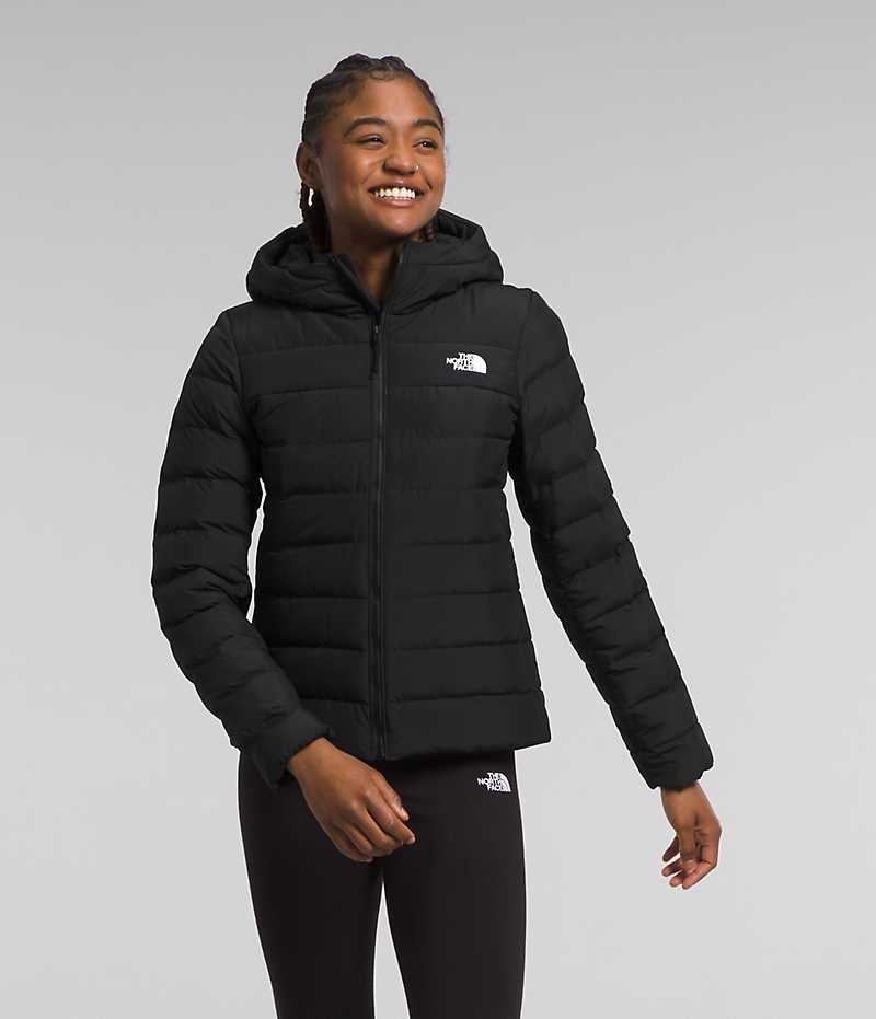 Chaqueta Plumas The North Face Aconcagua 3 Hoodie Mujer Negras | CHILE-IELHM