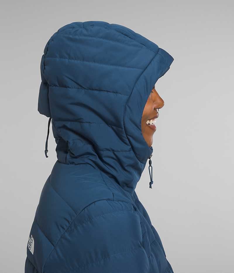 Chaqueta Plumas The North Face Aconcagua 3 Hoodie Mujer Azules | CL-CKVMP