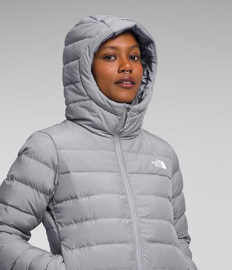 Chaqueta Plumas The North Face Aconcagua 3 Hoodie Mujer Gris | CHILE-WSLBI