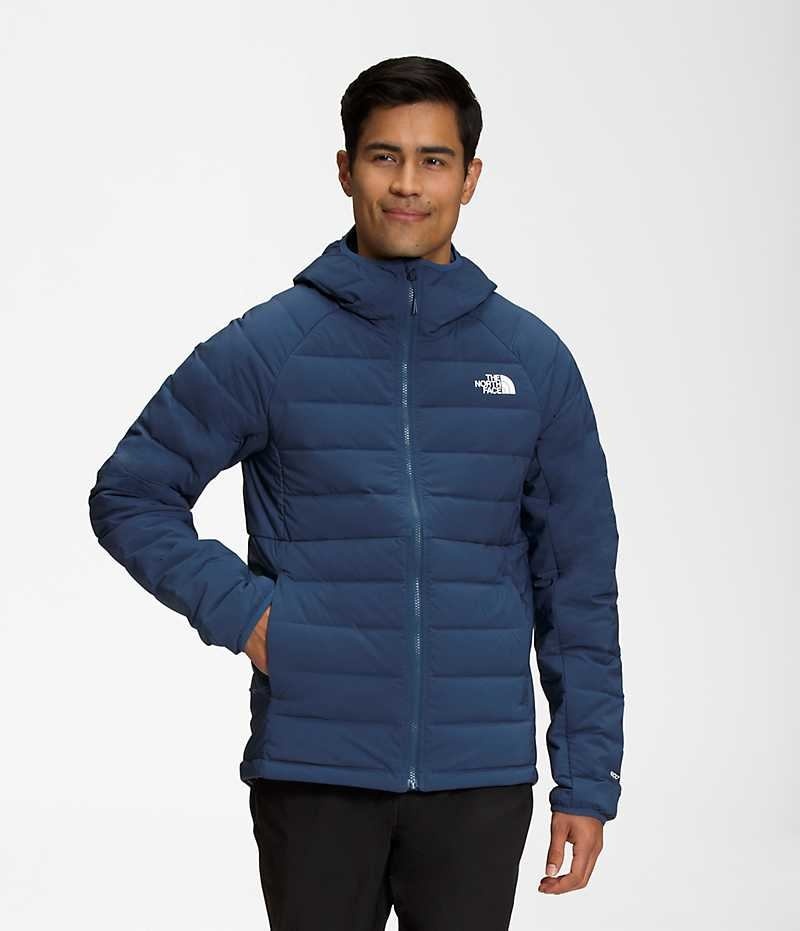 Chaqueta Plumas The North Face Belleview Stretch Hoodie Hombre Azules | CL-RCVQZ