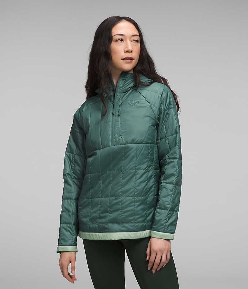 Chaqueta Plumas The North Face Circaloft ¼-Zip Pullover Mujer Turquesa | CHILE-NRSMK