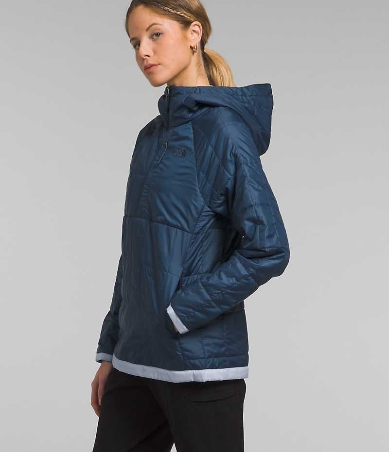 Chaqueta Plumas The North Face Circaloft ¼-Zip Pullover Mujer Azules | CL-HLPXT