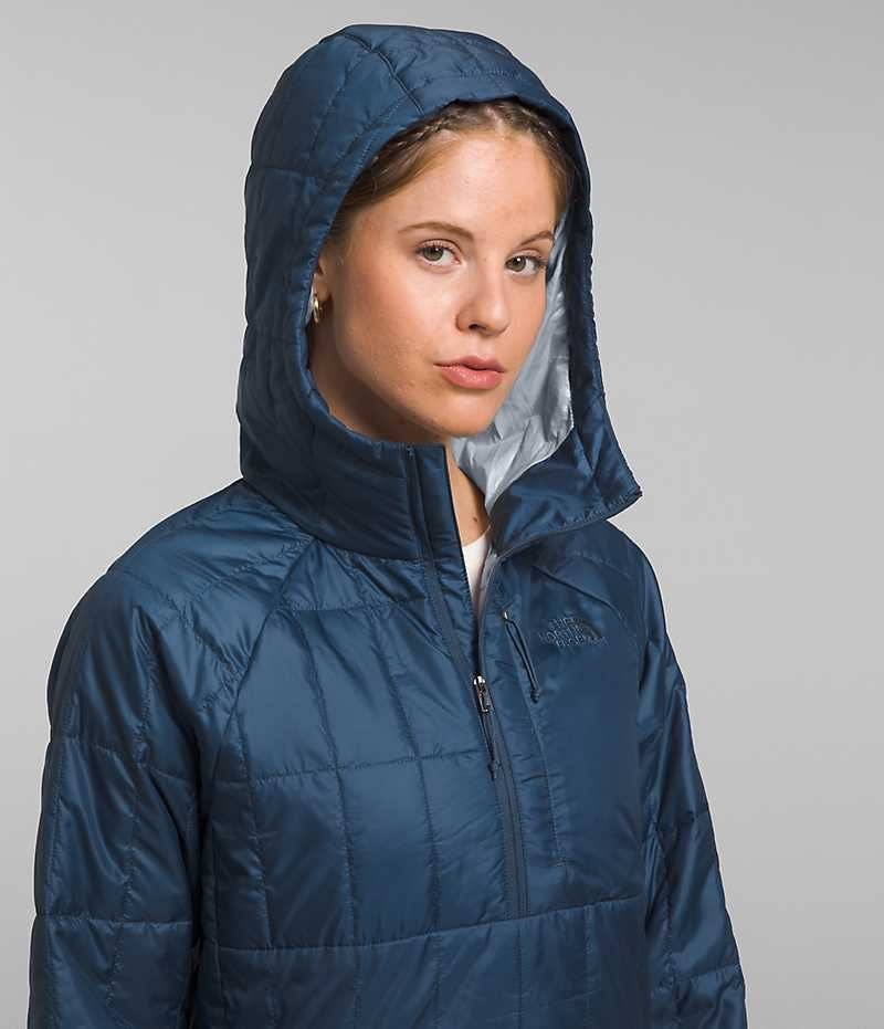 Chaqueta Plumas The North Face Circaloft ¼-Zip Pullover Mujer Azules | CL-HLPXT