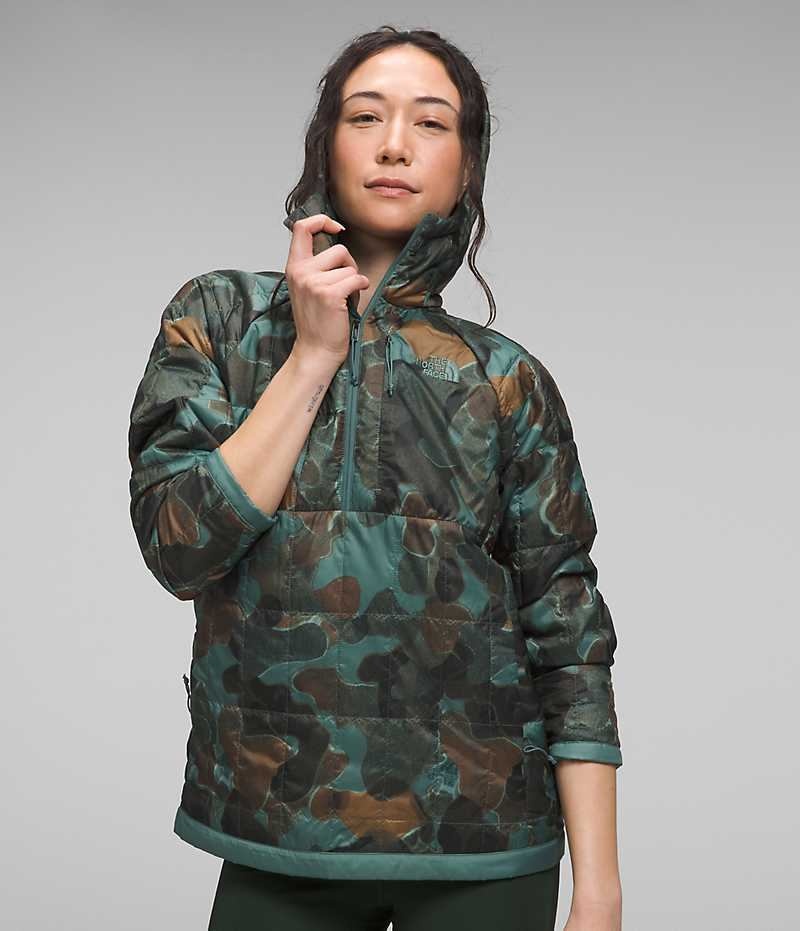 Chaqueta Plumas The North Face Circaloft ¼-Zip Pullover Mujer Camuflaje | CL-VWRPF