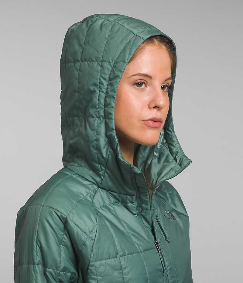 Chaqueta Plumas The North Face Circaloft Hoodie Mujer Turquesa | CL-MVABR