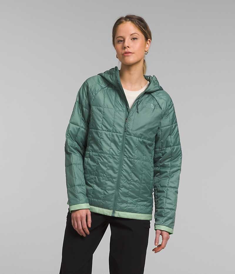 Chaqueta Plumas The North Face Circaloft Hoodie Mujer Turquesa | CL-MVABR