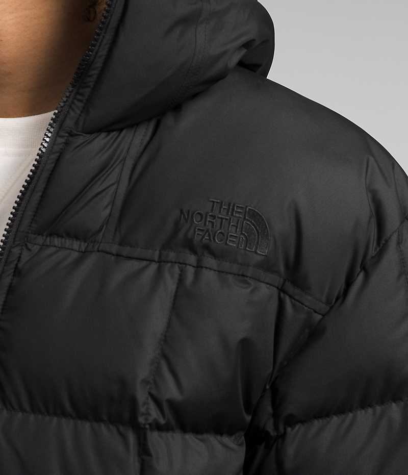 Chaqueta Plumas The North Face Lhotse Reversible Hoodie Hombre Negras | CHILE-VORHE