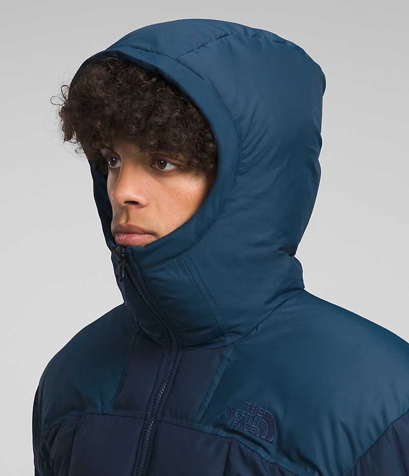 Chaqueta Plumas The North Face Lhotse Reversible Hoodie Hombre Azul Marino | CL-PTCAM