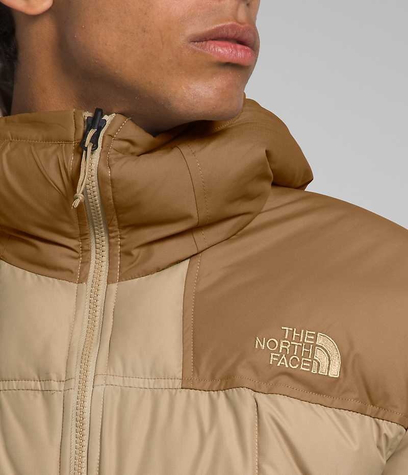 Chaqueta Plumas The North Face Lhotse Reversible Hoodie Hombre Kaki | CHILE-HZRSD