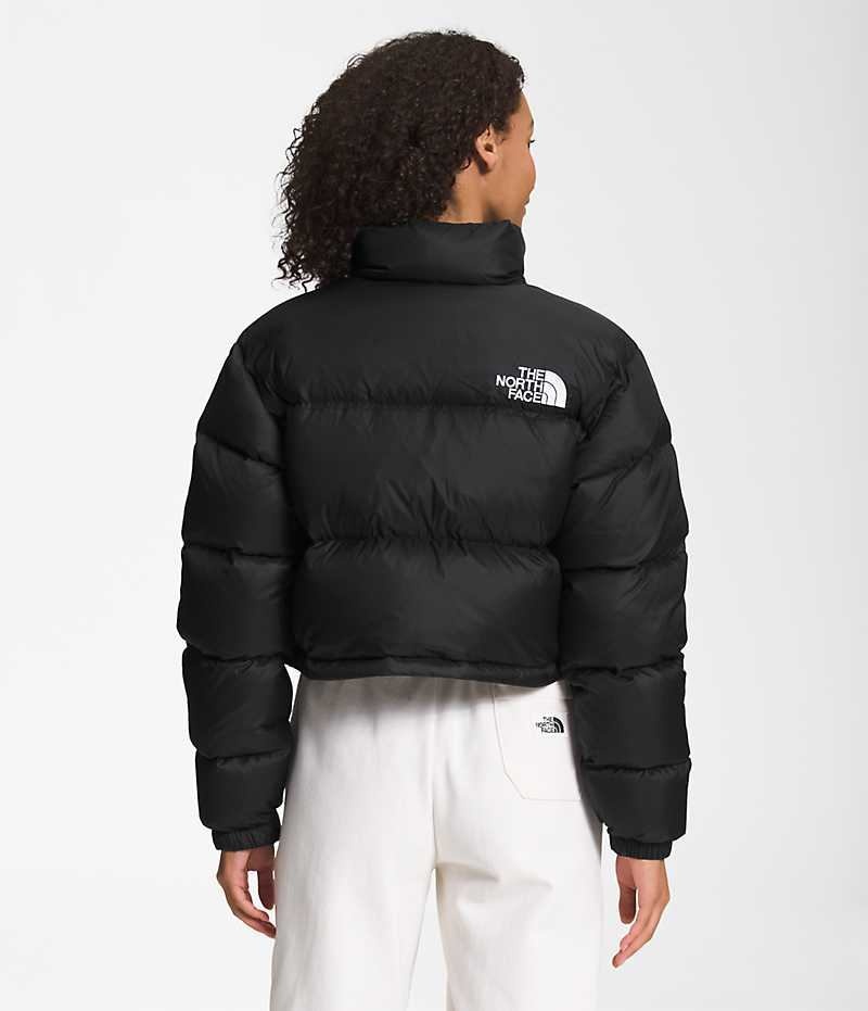 Chaqueta Plumas The North Face Nuptse Corta Mujer Negras | CHILE-ILCXT