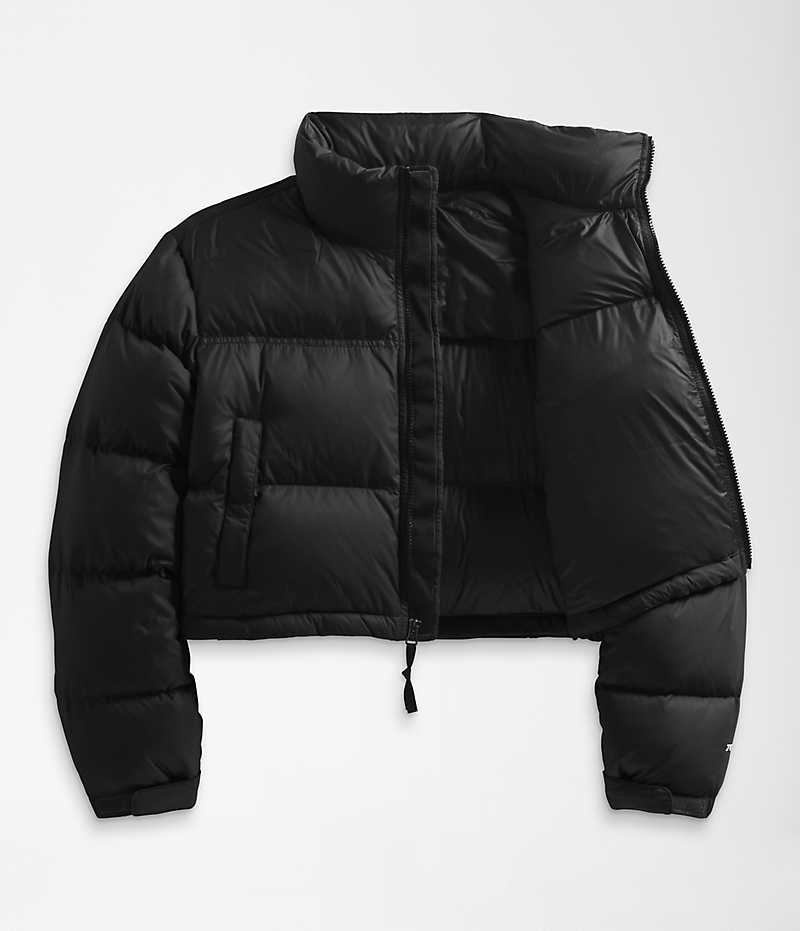 Chaqueta Plumas The North Face Nuptse Corta Mujer Negras | CHILE-ILCXT