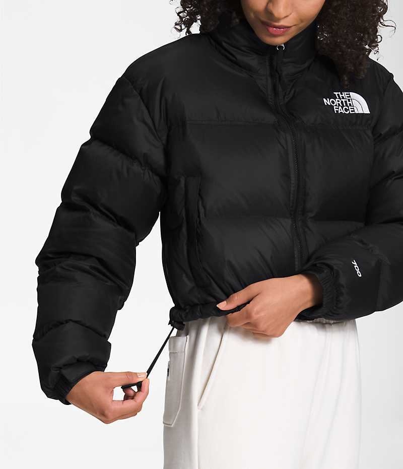 Chaqueta Plumas The North Face Nuptse Corta Mujer Negras | CHILE-ILCXT