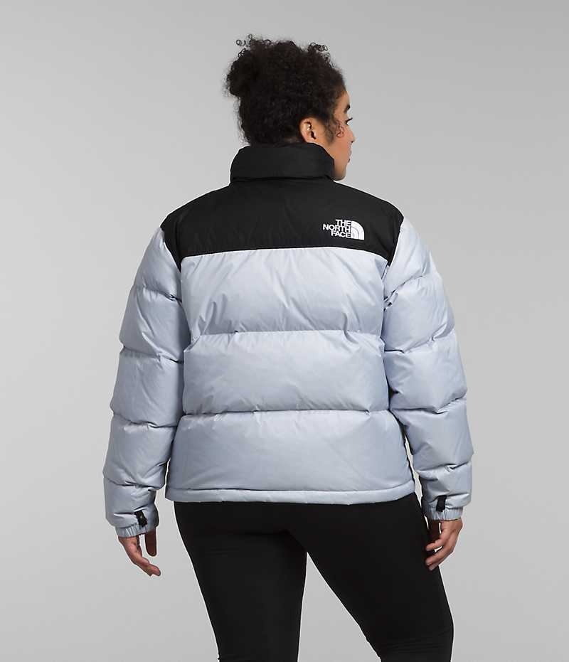 Chaqueta Plumas The North Face Plus 1996 Retro Nuptse Mujer Azules Claro Negras | CHILE-PTXKE