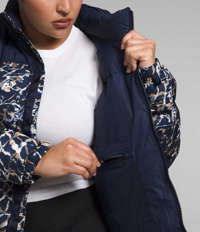 Chaqueta Plumas The North Face Plus 1996 Retro Nuptse Mujer Azul Marino | CL-TYIWV