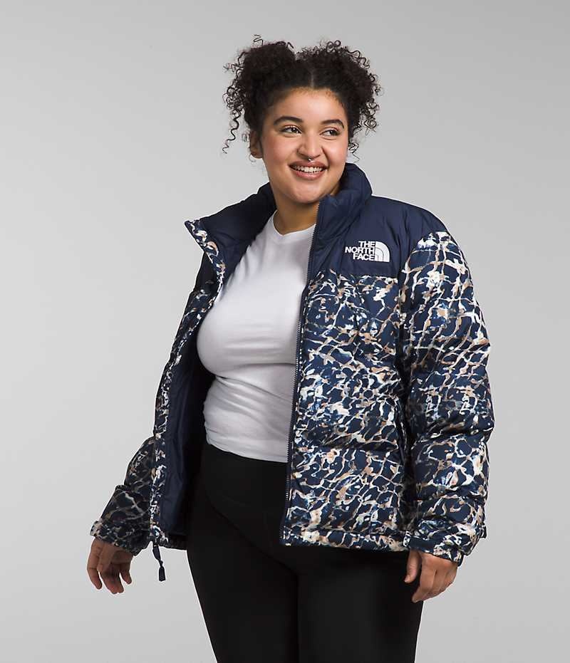 Chaqueta Plumas The North Face Plus 1996 Retro Nuptse Mujer Azul Marino | CL-TYIWV