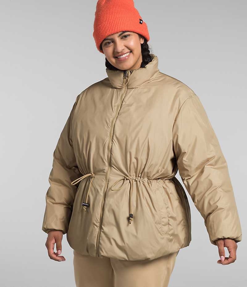 Chaqueta Plumas The North Face Plus Lhotse Reversible Mujer Kaki | CL-CEJQP